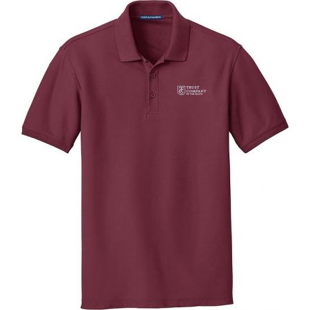 20-K100, X-Small, Burgundy, Left Chest, Trust Company - Horizontal.